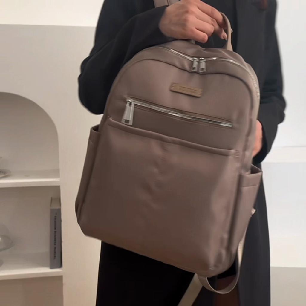 Solid Color Women's Large Capacity Backpack Commuter Travel Backpack