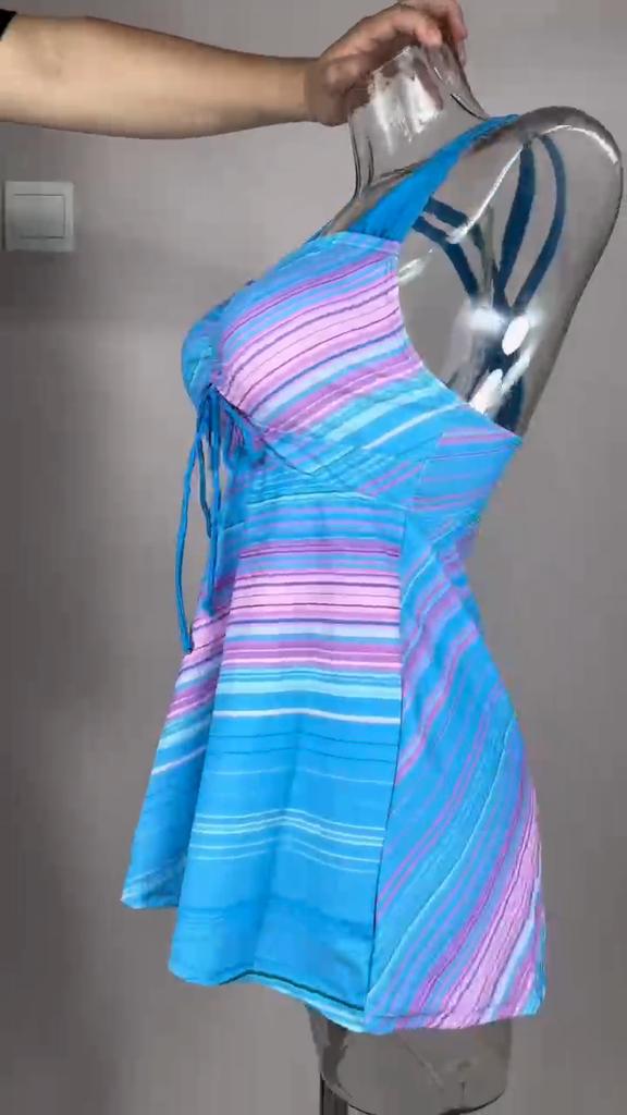 Women Sexy Large Size Floral Print Swimsuit Female Summer Two Piece Tankini Set Fashion Monokini Beachwear Bath Suit