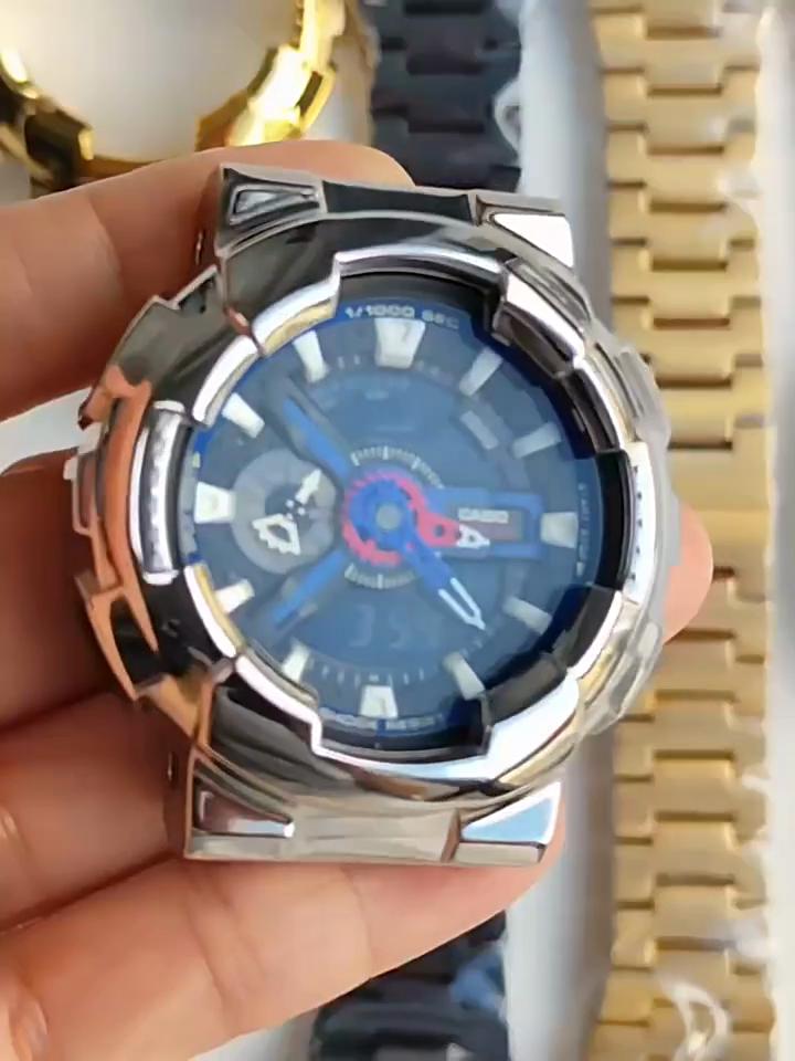 Модификационный Комплект из Нержавеющей Стали Для Casio G-SHOCK Серии GA-110 GA-110GB GA-100 GA-120 Модифицированный Черный Воин Металлический Безель Корпус Ремешок