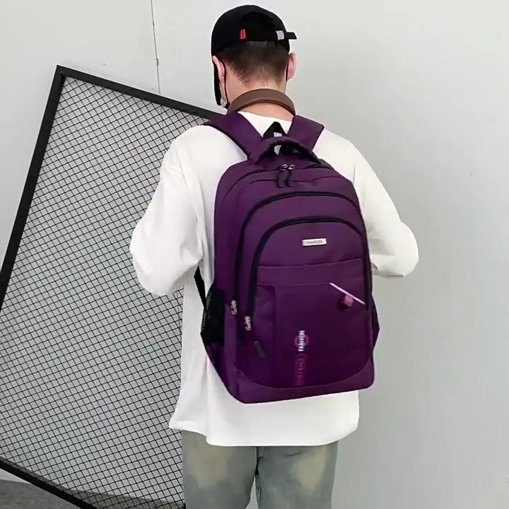 Unisex Oxford Backpack With 16in Laptop Compartment Breathable Design For Travel School Work Essentials