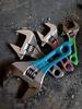Adjustable Wrench Large Opening Short Handle Mini Monkey Spanner Laser Scale Rubber Wrapped Key Plumbing Pipeline Bathroom Tools