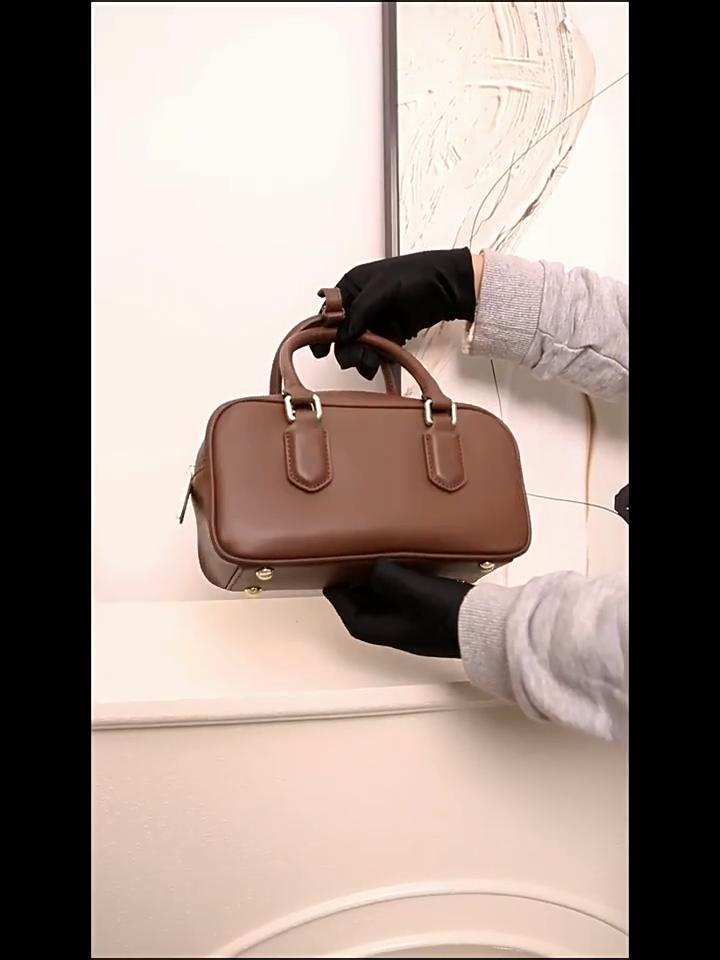 Женская мода из натуральной коровьей кожи, сумка-бостон, однотонная дизайнерская сумка через плечо, женская офисная сумка-тоут