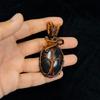 Natural Black Onyx Pendant 74 ct Tree of Life Copper Wrapped Jewelry Gemstone Jewelry Gift