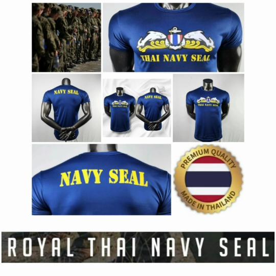 Футболка Королевский тайский ВМС Seal Thailand Shark Flag Майка с круглым вырезом и коротким рукавом с принтом Быстросохнущая национальная униформа для мужчин и женщин унисекс