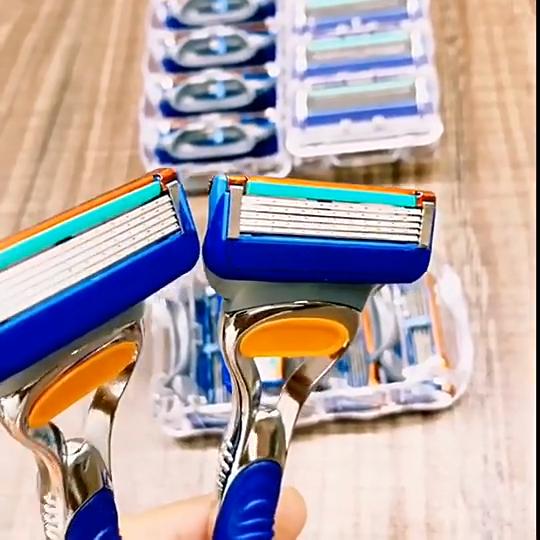 5-Blade Universal Manual Shaver Shaver Head Men's Shaving Razor Gillettee Fusione