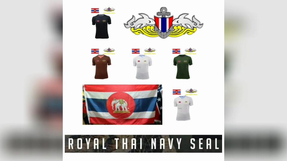 Thai Navy Flag Royal Thai Navy Seal T Shirt Thailand Shark Flag Undershirt V Neck Round Neck Short Sleeve Print Quick Dry