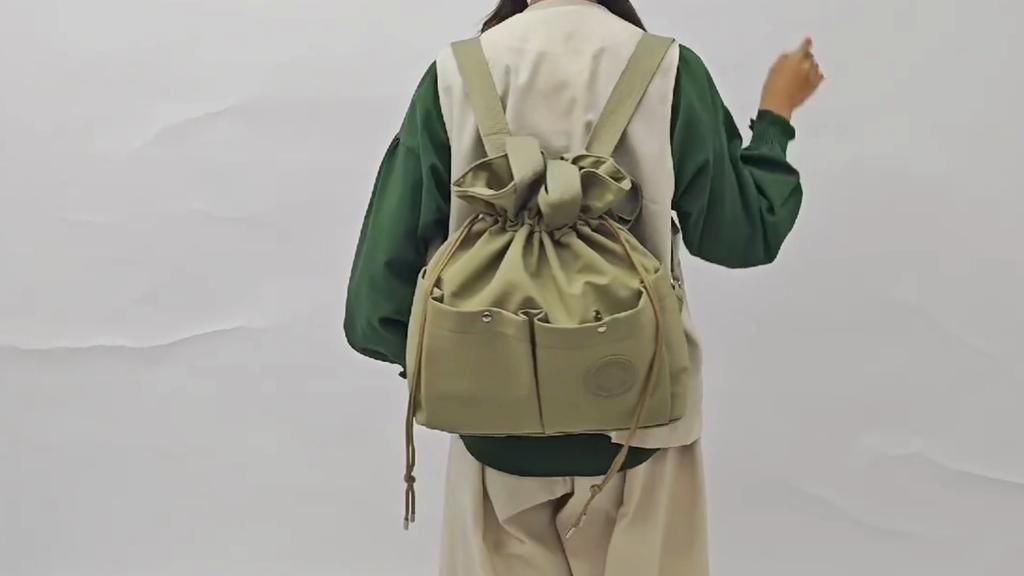 Drawstring Corset Backpack Lightweight Student Schoolbag