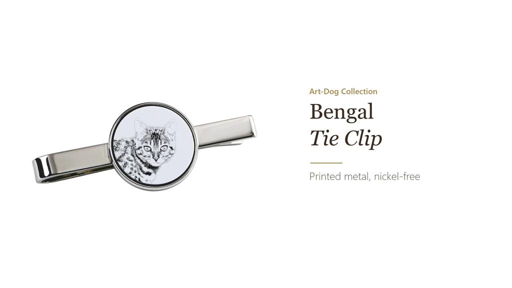 Bengal – Cat tie clip, personalized tie clip | Art-Dog