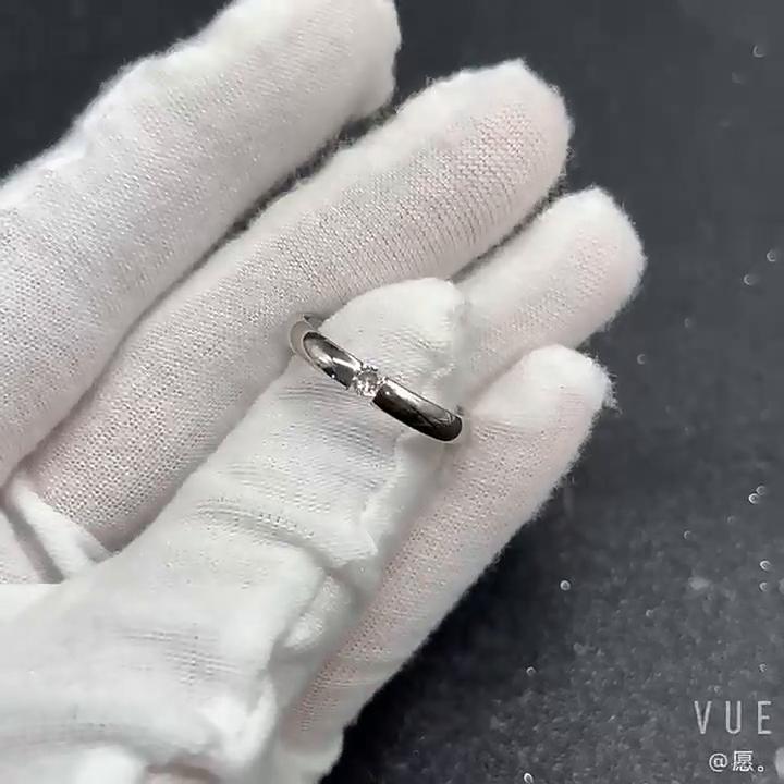Модные открытые кольца для пар Кольца из микро циркона Простое кольцо из нержавеющей стали