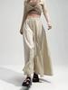 Cotton Linen Wide-legged Trousers Women's Summer Lazy Trousers High-waisted Thin Trousers Nine-minute Trousers