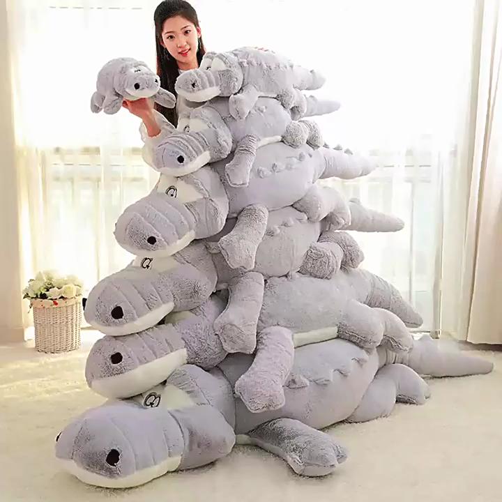 Oversized Soft Green Crocodile Pillow Plush Toy Ideal For Home Decor And Gifts