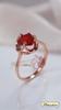 Женские свадебные украшения Kinel Red Cubic, элегантные кольца из розового золота