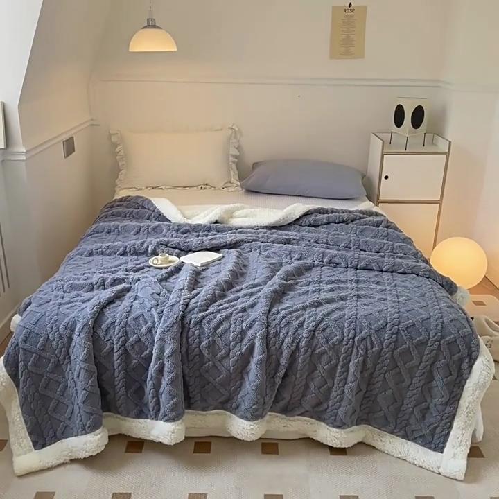 Imitation Lamb Wool Tafu Wool Blanket, Office Nap Blanket, Sofa Cover Blanket, Seasonal Air Conditioning Blanket, Small Blanket