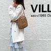 Summer Handmade Crossbody Bag for Women Beach Weaving Drawstring Straw Bucket Shoulder Bag