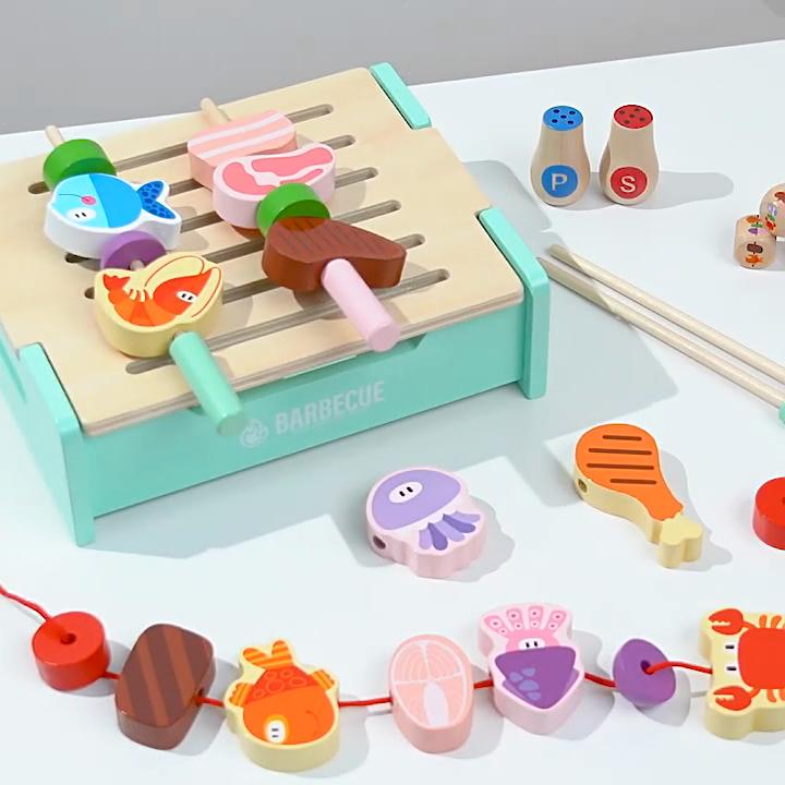 Wooden Kids Cooking Playset With Multiple Functions For Interactive Family Kitchen Game