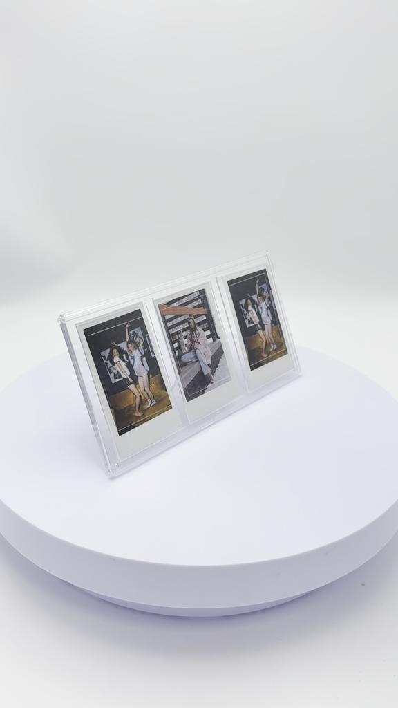 [Film Lab] Desktop Photo Frame with 3 Pockets for Instax Mini Photo CAC35