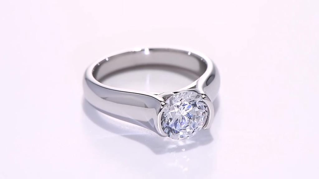 Bague Ringen Настоящие обручальные кольца с муассанитом 2 карата D цвета для женщин, цвет белого золота, 100% стерлинговое серебро 925 пробы, свадебные ювелирные украшения