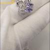 Sace Gems Лебедь моделирование медного сплава фиолетовый красный синий белый циркон женский кулон ожерелье модный подарок