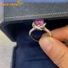 Sace Gems Сертифицированное GRA 1-2CT розовое кольцо с муассанитом VVS1 Lab Diamond Solitaire Кольцо для женщин Обручальное кольцо Ювелирные изделия