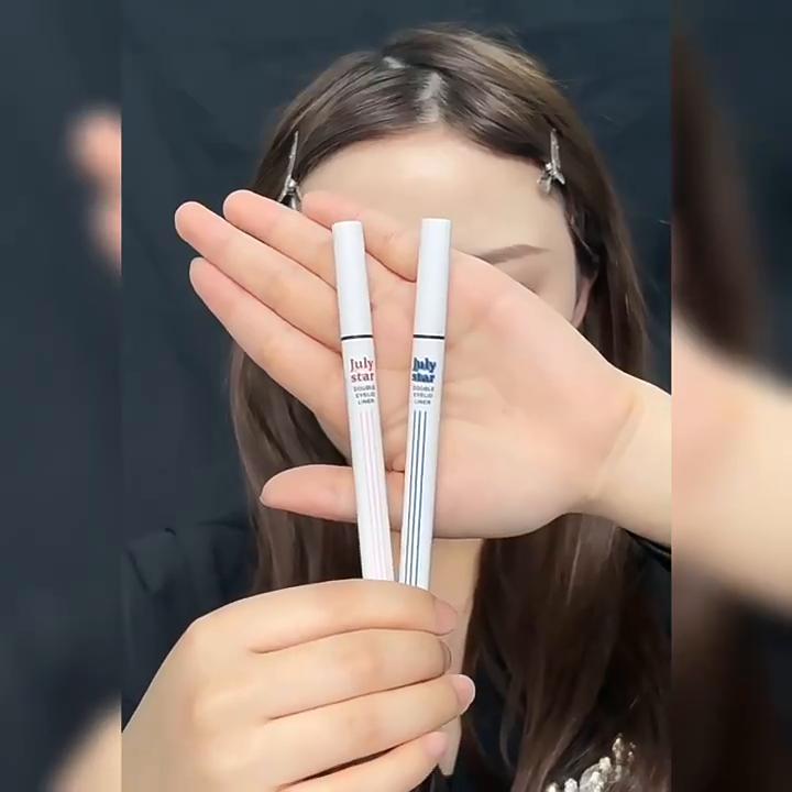 Ручка для лежачего шелкопряда июля, водостойкая, быстросохнущая, коричневая жидкая подводка для глаз, которую нелегко размазать, макияж глаз, натуральная стойкая подводка для глаз