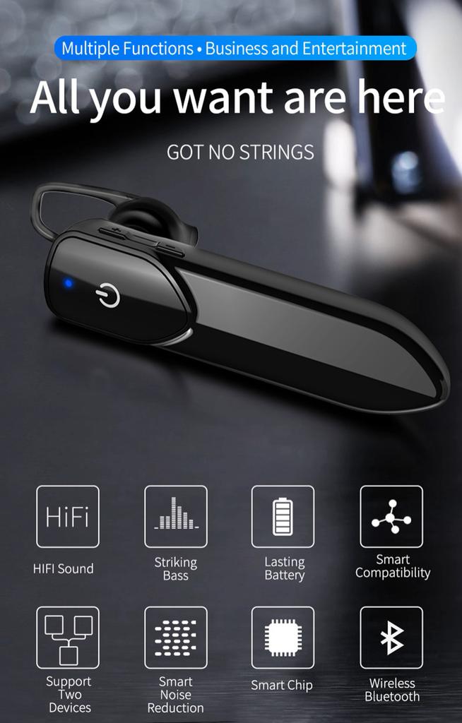 Беспроводная стереогарнитура Bluetooth, наушники-вкладыши, наушники-вкладыши с микрофоном