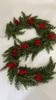 Christmas Garland 6FT Artificial Cedar Pine Garland Realistic Winter Greenery with Red Berries Garland for Christmas Party Xmas Table Mantle Wall Room