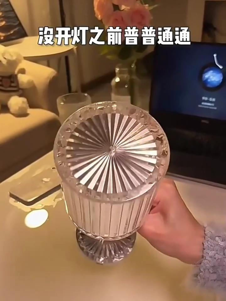 LED Night Light Rechargeable Diamond Acrylic Table Lamp Creative Touch Sensor Restaurant Bar Desktop Decoration Desk for Gift