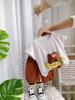 0-5-летний комплект с короткими рукавами для мальчика Детская футболка с круглым вырезом и рисунком Повседневные шорты Милая детская одежда