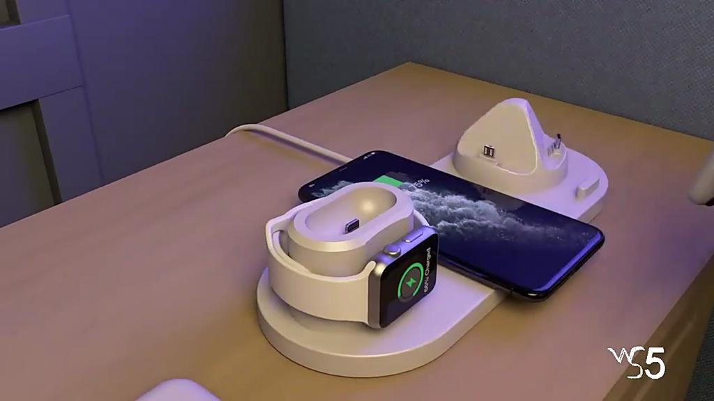 6 In 1 Wireless Charger Stand Pad for iPhone 15 14 13 12 Apple Watch Airpods Pro iWatch 8 7 Fast Charging Dock Station