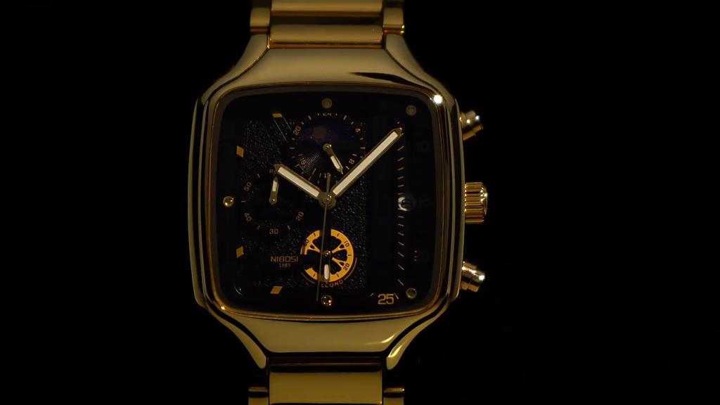 NIBOSI Дисплей Студенческие Часы Водонепроницаемые Календарь Личность Квадратные Кварцевые Часы