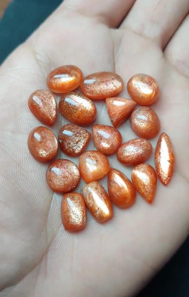 Natural Hand Polished Sunstone Cabochon, Sunstone Cabochon, Mix Size, Cabochon Gemstone, Sunstone Lot, Sunstone Fire Stone,