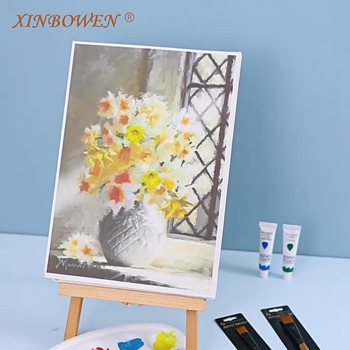 Wood Grain Professional Nylon Paint Brush Oil Watercolor Paint Brushes For Gouache Acrylic Oil Paintbrush Art Painting Supplies