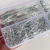 260Pcs Boxed Iron Pin Stainless Steel Safety Pins DIY Rustproof Buckle Pin Metal Brooch Badge