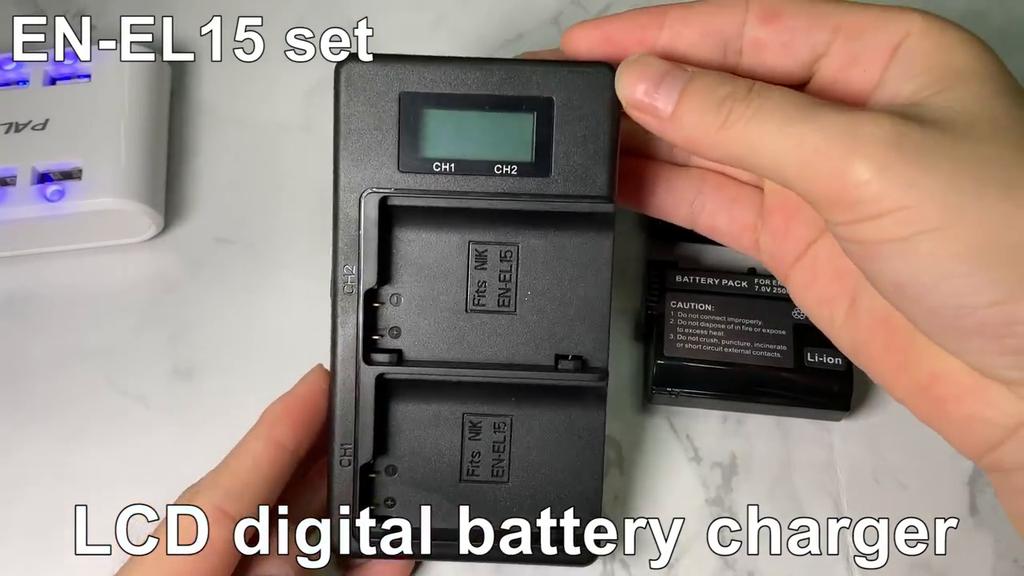2 шт. EN-EL15 EN EL15 ENEL15 EL15A батареи + ЖК-зарядное устройство с двумя USB-портами для Nikon D600 D610 D600E D800 D800E D810 D7000 D7100 d750 V1