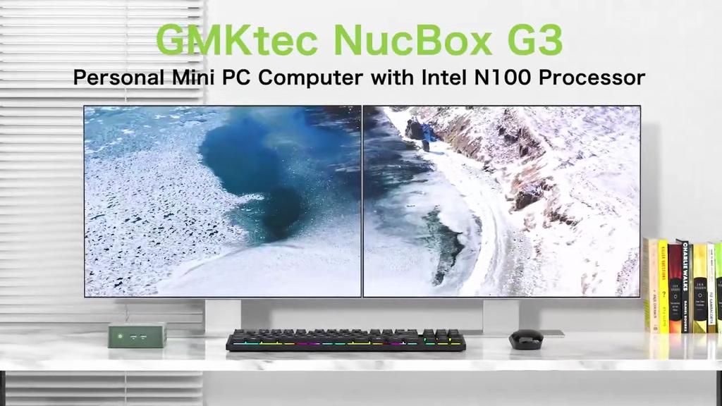 Мини-ПК GMKTec G3 plus N150 Barebone Windows 11 pro 8 ГБ DDR4 256 ГБ NVMe SSD WiFi 6 BT 5.2 Двойной экран Дисплей Офисный компьютер