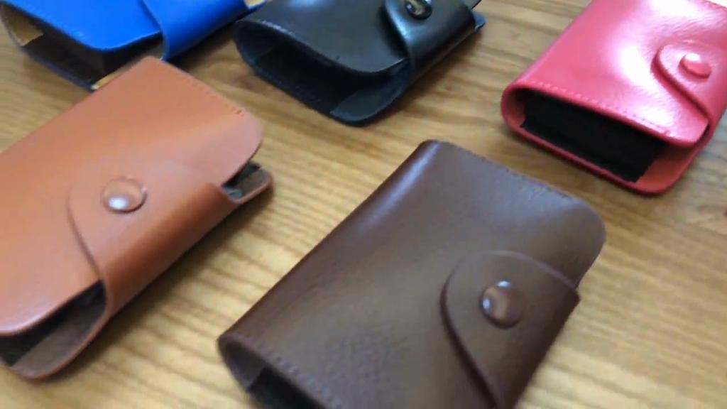 12 Card Slots Case Wallet Business Card Holder Cards Pack Genuine Leather Bank Card Clip Coins Credit Card Bag