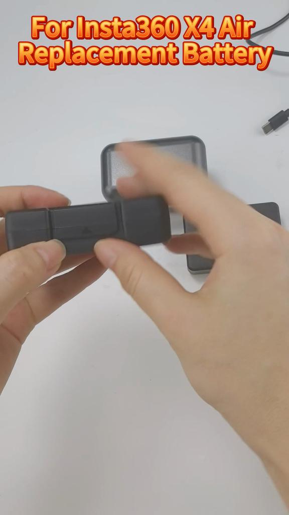 Bateria de 2250mAh para Insta360 X4 Air, bateria de substituição de 8.75Wh com carregador rápido para acessórios da câmera de ação Insta 360 X4 Air