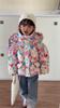 Winter Girls Love Fashion Hooded Down Jacket Girls Parent-child Down Jacket Floral Top Coat