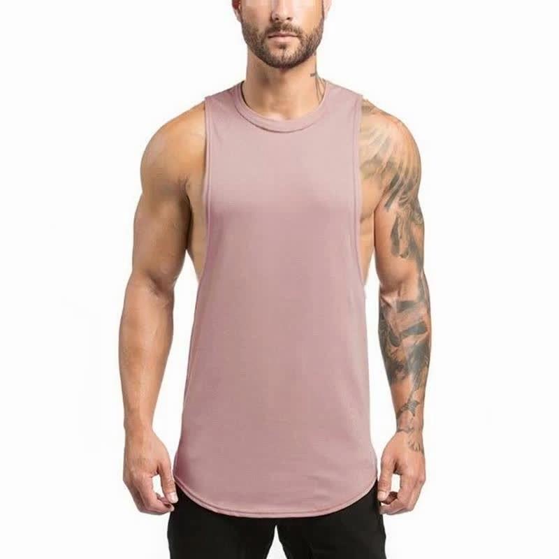 Muscleguys Cotton Gym Clothing Bodybuilding Tank Top Men Fitness Singlets Sleeveless Solid Muscle Vest Sports