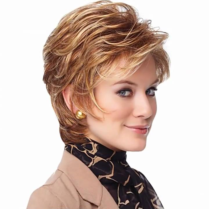 European and American Women's Fashion Front Lace Heat Resistant Wig Daily Use Natural Looking Short Curly Synthetic Fiber Wig