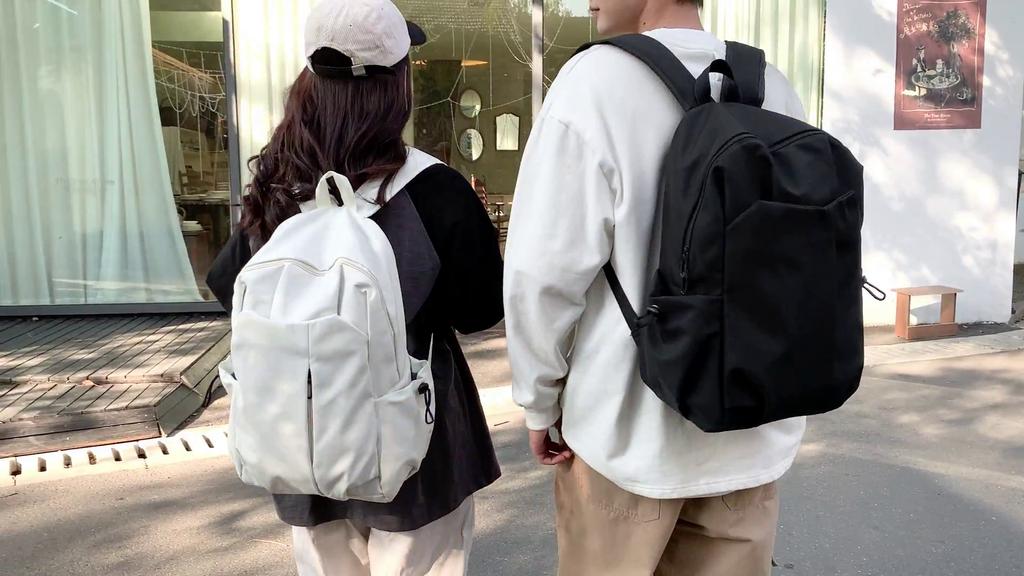 Рюкзак Простой однотонный рюкзак для студентов кампуса Школьный рюкзак