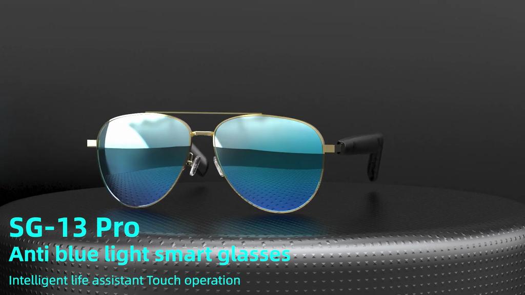 Умные Bluetooth 5.4 стереогарнитура очки беспроводные спортивные наушники анти-синий свет умные солнцезащитные очки