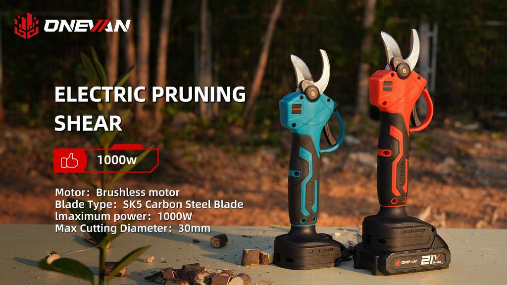 ONEVAN 32 мм бесщеточный электрический секатор высокой мощности 2-скоростной секатор садовый резак для веток деревьев ножницы инструмент для Makita 18 В-21 В аккумулятор