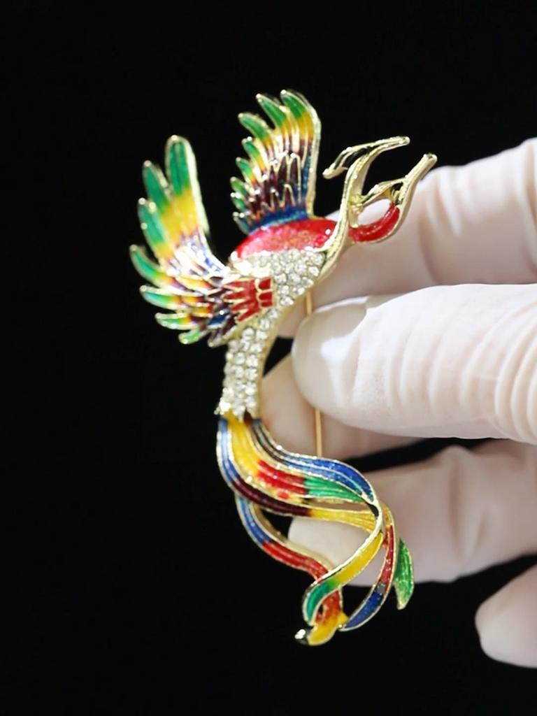 Pinkdudu Romantic 3 Color Phoenix Ancient Style Brooch Retro Luxury Charming Mythical Creature Brooch Pin for Women PD1223