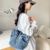 Women Denim Tote Bag Large Capacity Casual Shoulder Handbag