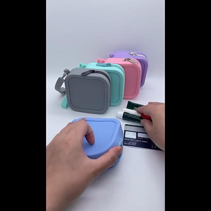 Silicone Coin Bag Portable Cosmetic Bag Data Cable Storage Bag Headphone Cable Storage Bag Small Item Storage Bag