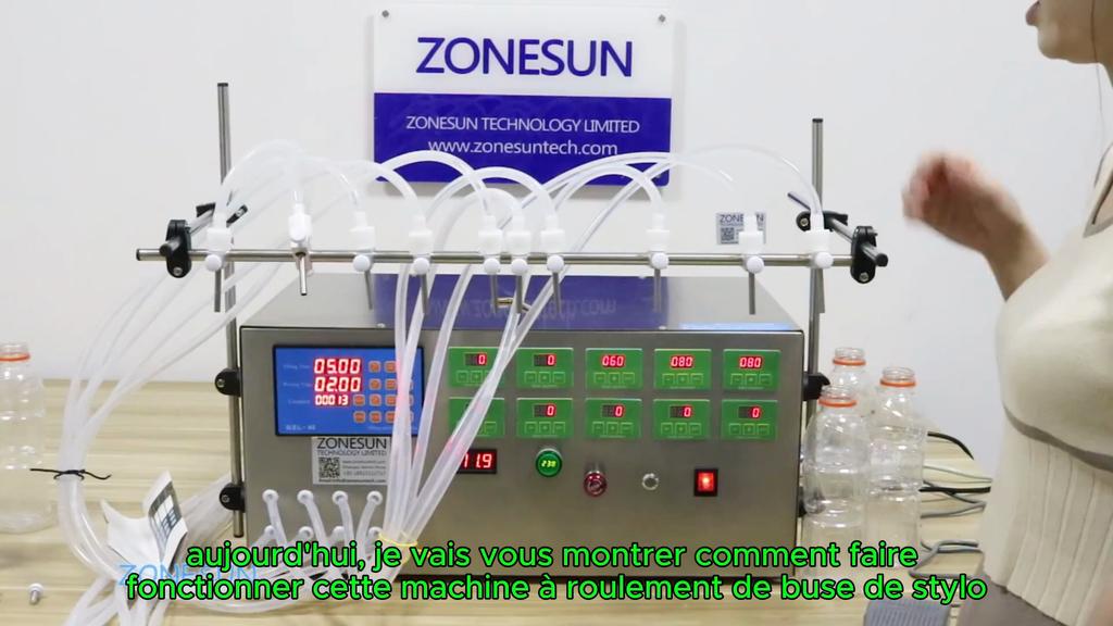 ZONESUN ZS-YTDP10 Electric Digital Control Diaphragm Pump Liquid Filling Machine 3-4000ml For Liquid Perfume Water Juice Essential Oil With 10 Heads