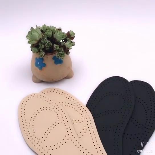 Factory Direct Supply Summer Cowhide Insole Deodorant Shock Pad Top Layer Cowhide Leather Latex Insole Unisex Shoes Accessories