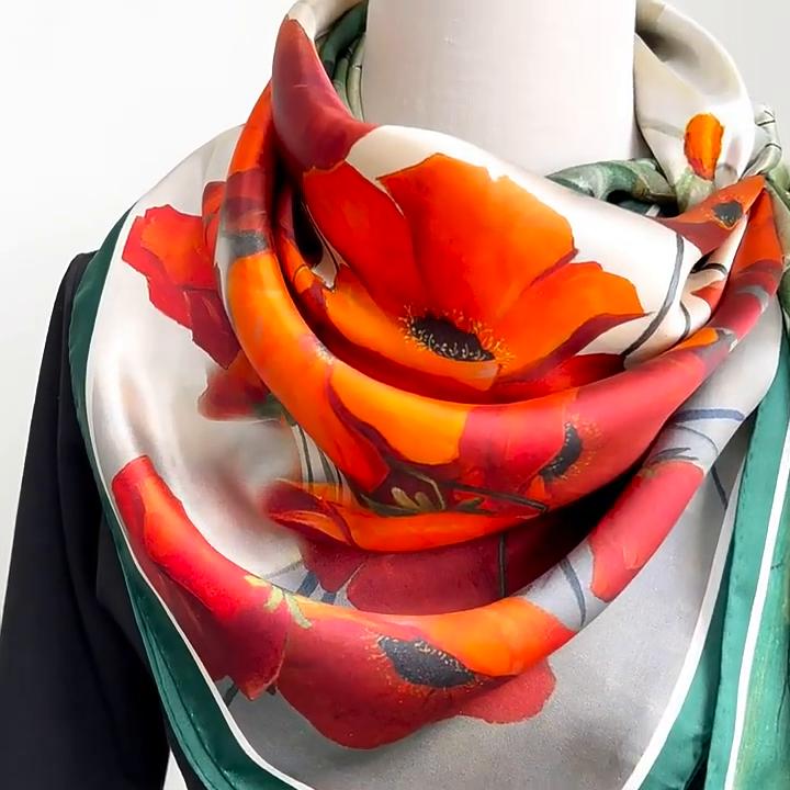 110*110 см квадратный шелковый шарф женский модный принт маленький шейный платок офисный женский пояс для волос носовой платок женский платок шаль шарф