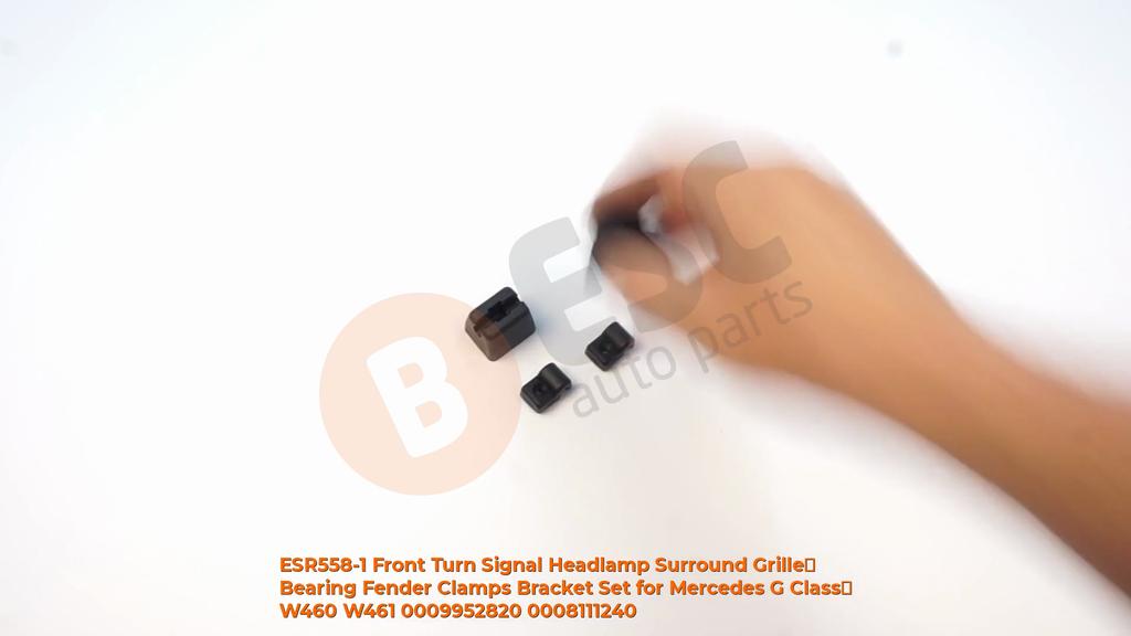 ESR558-1 Front Turn Signal Headlamp Surround Grille Bearing Fender Clamps Bracket Set for Mercedes G Class W460 W461 0009952820 0008111240